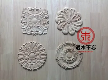 

Do not forget to log Dongyang woodcarving flower round European background wall decoration flower round central fireplace Decal