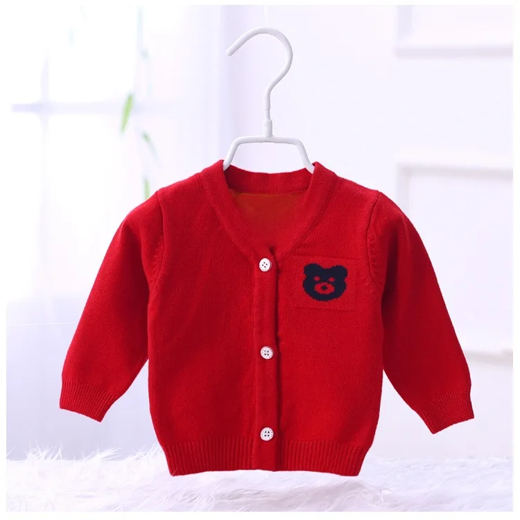 Хлопковые детские свитера, кардиган, куртки для новорожденных, топы, детская одежда - Цвет: A02