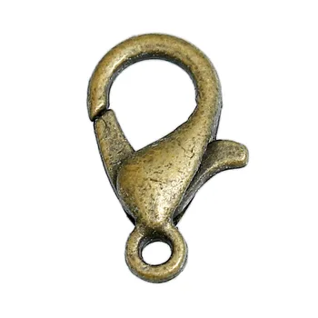

DoreenBeads 100PCs 12mm x 6mm Antique Bronze Lobster Parrot Clasps Findings