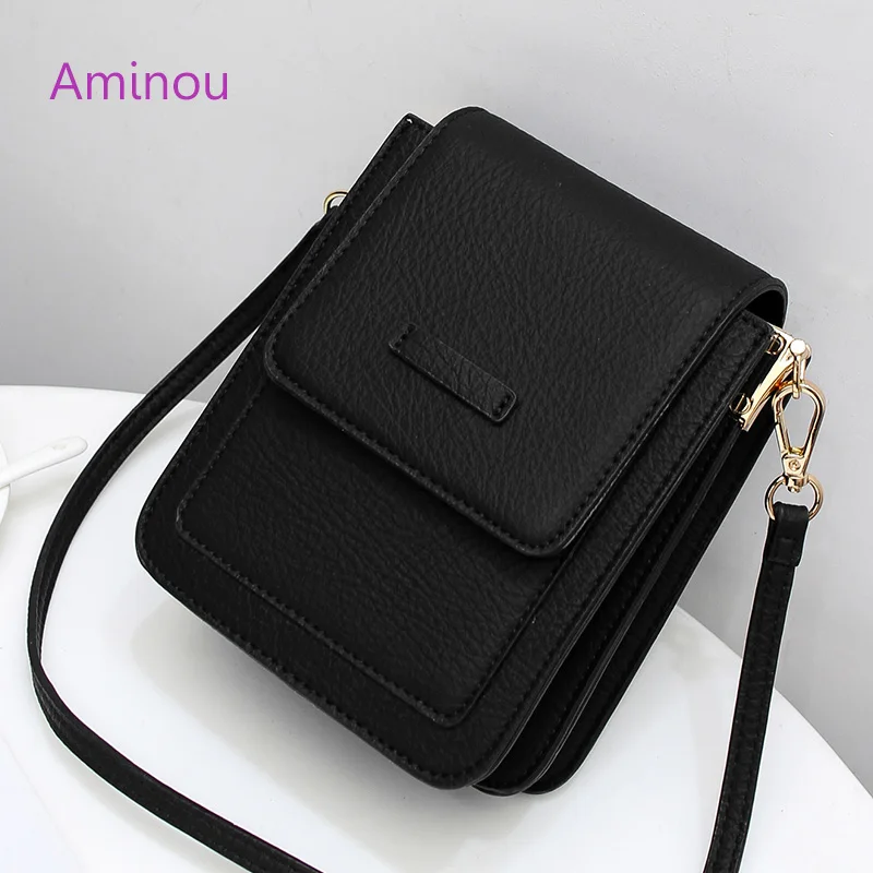 

Aminou 2017 Women Mini Messenger Bags Fashion Small Shoulder Bag For Ladies High Quality Pu Leather Vintage Flap Bag