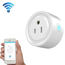 10A круглый Форма Wi-Fi мини-разъем приложение Дистанционное управление синхронизации умная розетка работает с Alexa и Google дома, AC 100-240 В, США Plug