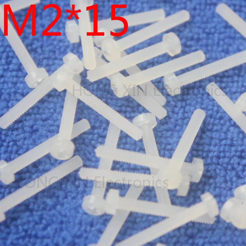 

M2*15 White 1 pcs Round Head nylon Screw 15mm plastic screw Insulation Philips Screw brand new RoHS compliant PC/board DIY hobby