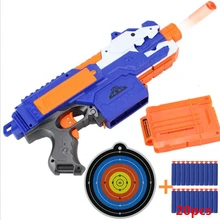Горячая снайперская винтовка пластиковый пистолет игрушечный пистолет с мягкими пулями 20 пуль 1 мишень электрический пистолет игрушка для nerf игрушечный пистолет Подарочная игрушка для ребенка