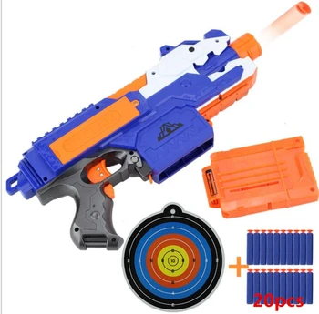 

hot Sniper Rifle Plastic Gun Soft Bullet Toy Gun 20 Bullets 1 Target Electric Gun Toy for nerf toy guns Gift Toy For Child