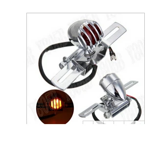 Grille Chrome Tail Light License Plate Bracket For Motorcycle Street Bike Dual Sport Chopper Custom Cruisers |
