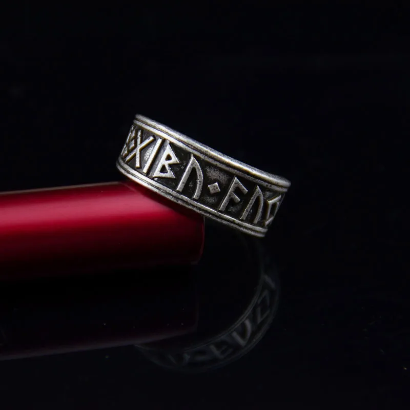 

1pc Antique Silver Viking Ring Nordic Viking Rune Rings Opening Adjustable Rings Jewelry
