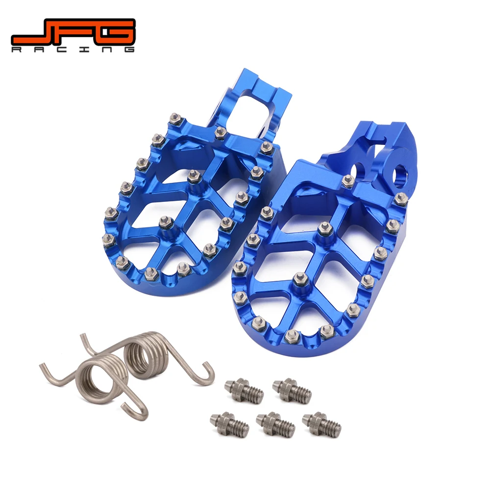 Pedane Moto,CNC Alluminio Pedane Poggiapiedi Motocross per 85SX 125SX 150SX 250SX 350SX 450SX 350SX 250XC 300XC 350XC 450XC-Arancione