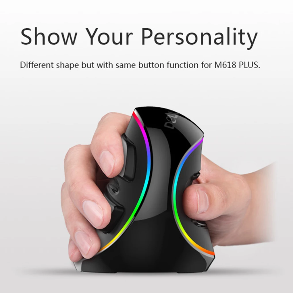 

Ergonomics Vertical Gaming Wired Mouse 6 Buttons 4000 DPI Optical RGB Wireless Right Hand Mice PC Laptop