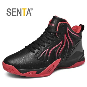 

SENTA Men Basketball Shoes Anti-Skid Athletic Basketball Boots Breathable Outdoor High Top Basketball Sneakers Traning Gym Shoes