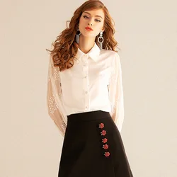 Blusa Blusa de las Mujeres 2019 de Moda de Manga Larga Transparente Camisas de Cuello Redondo para Mujer Formal Oficina Blusas Camisa Tops Casual Blusa Blusa de las Mujeres 2019 de Moda de Manga Larga Transparente Camisas de Cuello Redondo para Mujer Formal Oficina Blusas Camisa Tops Casual