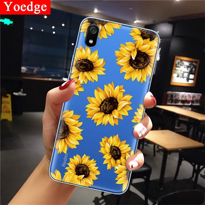 

Summer Floral Soft Silicon Clear Cover For Xiaomi Redmi 7A Ultra Thin Coque For Xiomi Redmi 7A 7 A Redmi7A TPU Phone Case Luxury