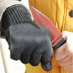 HIRIGIN защита проволоки из нержавеющей стали защитные перчатки с металлической сеткой Мясник анти-резка дышащие рабочие перчатки Самозащита