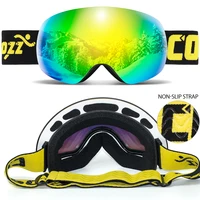 Frameless Anti-Fog Ski Goggles Night Lens Box Set 100% UV400 Protection Ski Snowboard Anti-Slip Strap Snow Goggles for Men Women 2