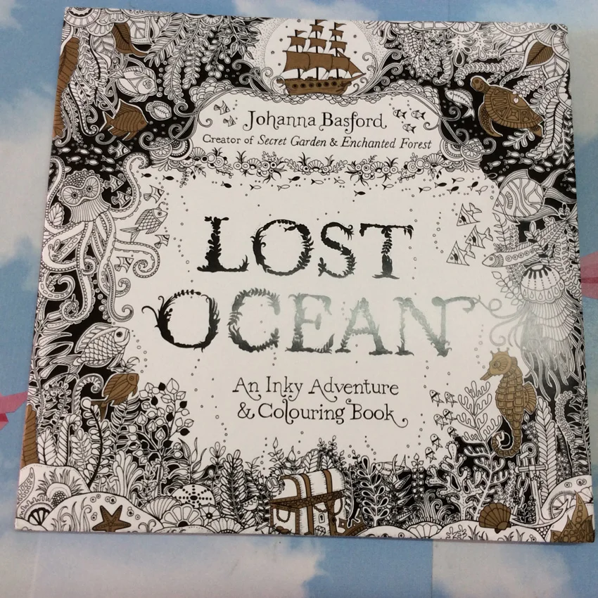 88 страниц Lost Ocean английское издание Secret Garden книжка раскраска для детей и взрослых