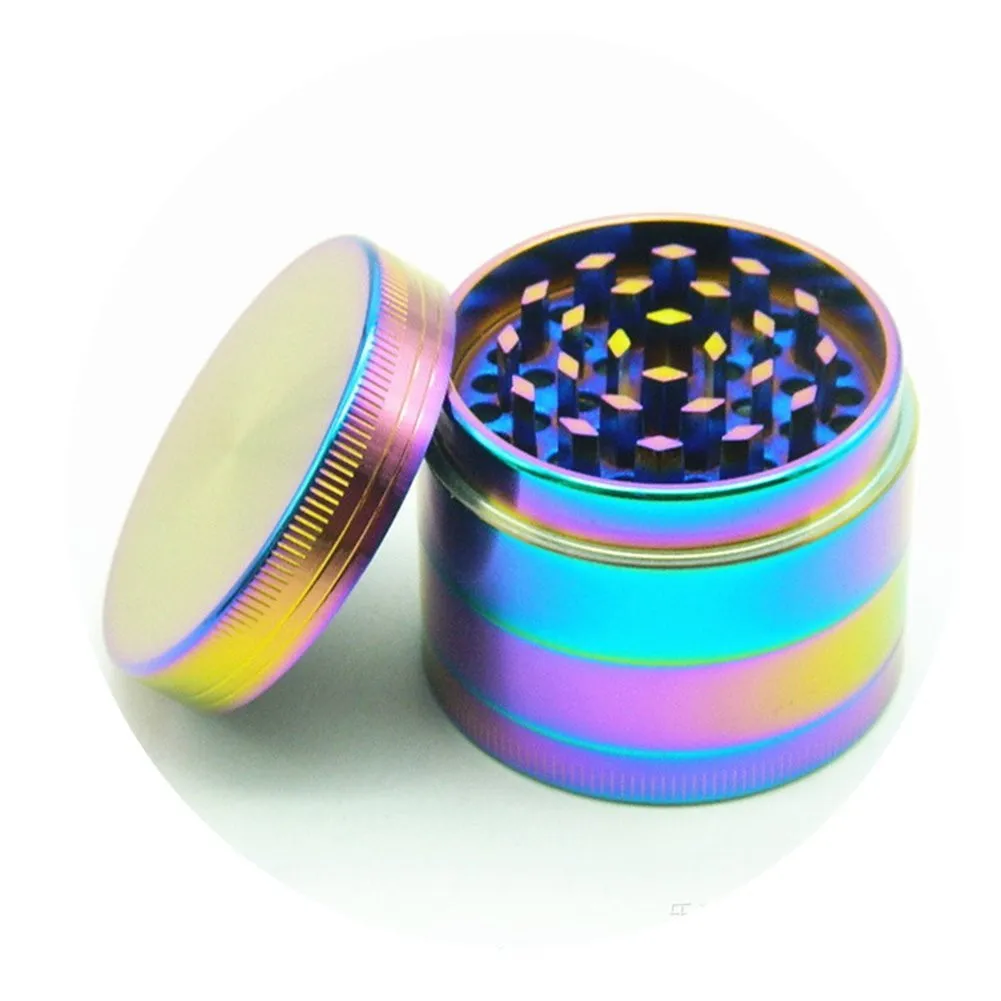 Colorful Grinder Cigarette Smoke Grinders 4 layer Aluminum Herbal Herb