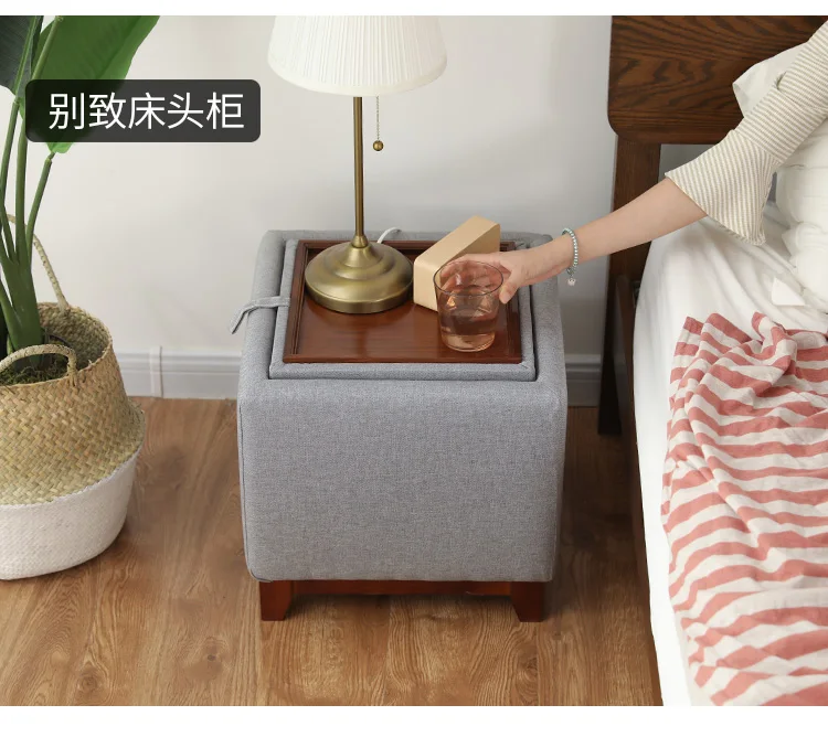 Stool Fashion Shoes Multifunctional Storage Coffee Table Sofa Simple Modern Creative Shoes Bench Footstools Wooden Step Ladder