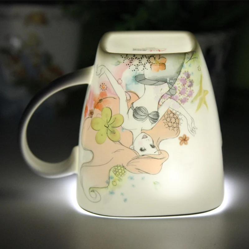Маленькая Русалочка Ариэль Золушка Принцесса цветок большой емкости кость керамическая креативная кофейная чашка кружка молочная чашка birhtyday подарок