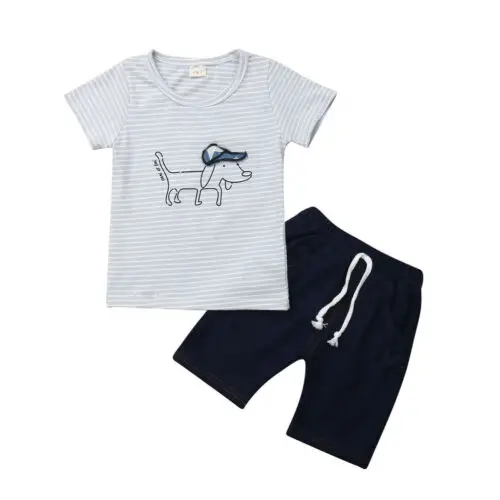 2019 New Hot Sale 2Pcs Newborn Toddler Infant Baby Boy Girls Clothes T-shirt Tops+Pants Outfit Set | Детская одежда и обувь