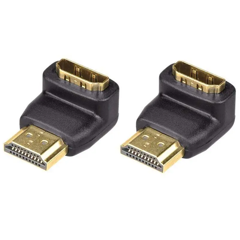 

ABGN Hot-2-Pack 3D and 4K Supported HDMI 90 Degree Male to Female Right Angle Adapter