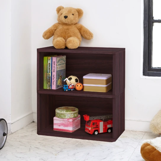 Way Basics Eco Friendly Webster 2-Shelf Bookcase, Espresso Wood Grain - Tool-Free Assembly - LIFETIME GUARANTEE (3)