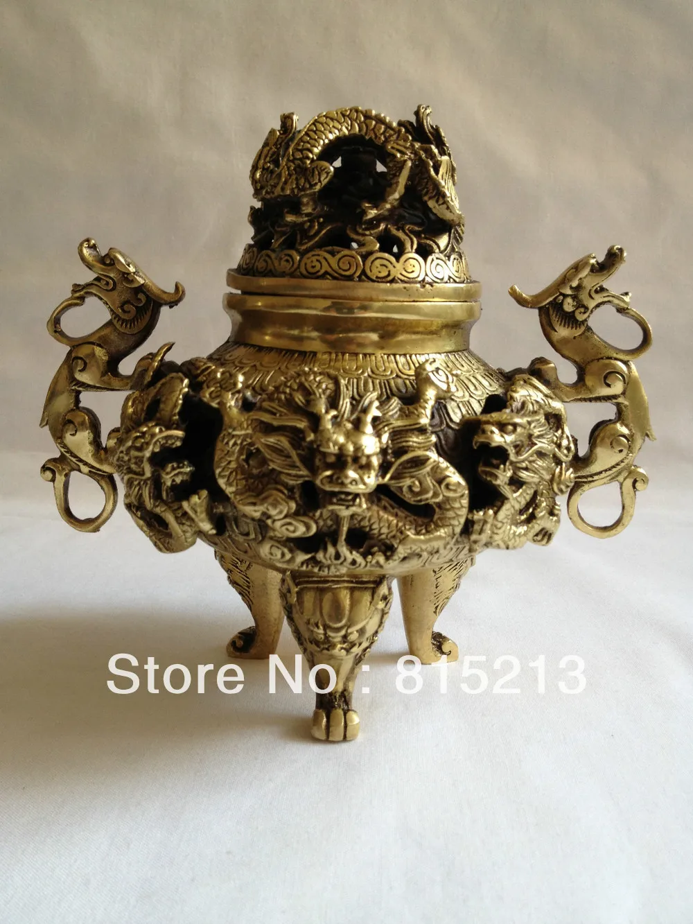 wang-00024-chinese-wonderful-tibetan-bronze-dragon-censer-rare-censer-statue-dragon