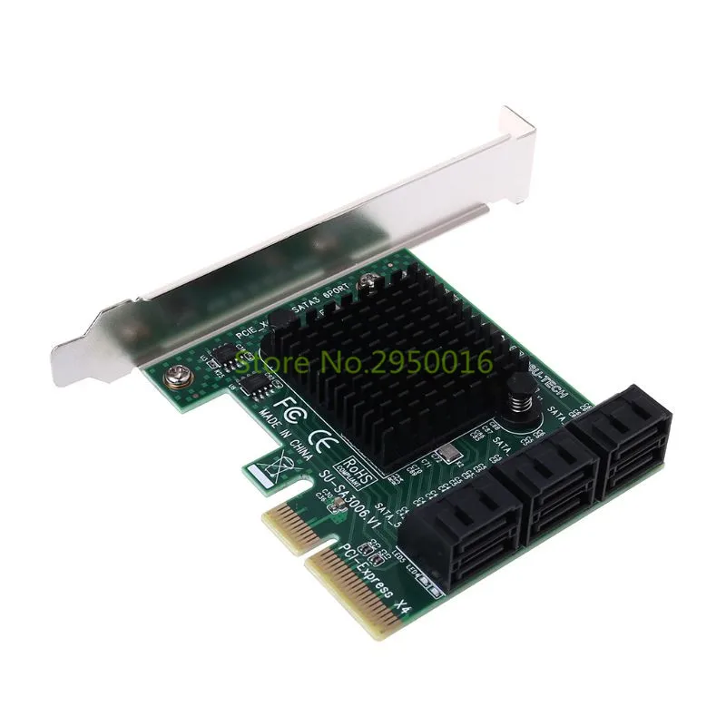  PCI-e PCI Express a SATA 30 III 3 SSD PCI-e 6 puertos tarjeta de expansión adaptador Raiser soporte