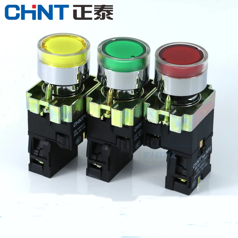 

CHINT Metal Push Button Switch with LED Light NP2-BW3361 NP2-BW3462 NP2-BW3561