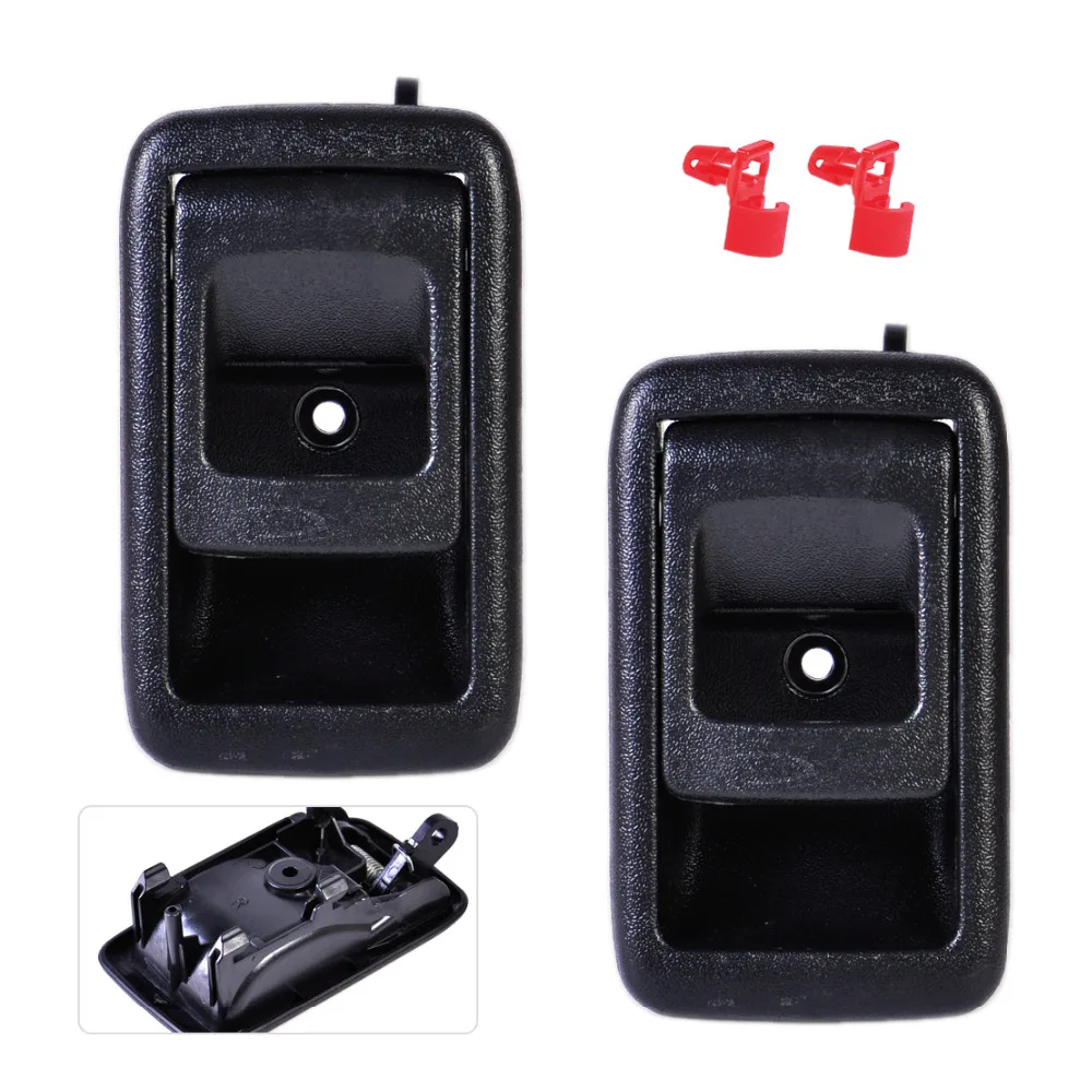 

beler Pair Black Interior Door Handle Inner Front Rear Left Right Side 6920610070A for Toyota Camry Paseo Tacoma 4Runner Tercel