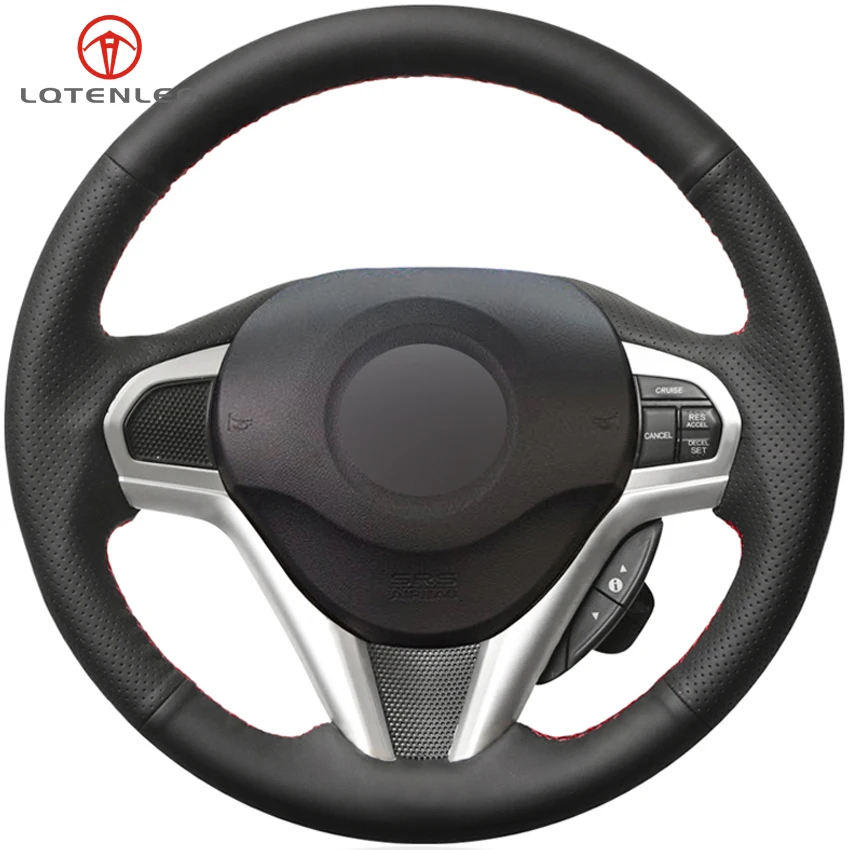

LQTENLEO Black Artificial Leather DIY Car Steering Wheel Cover for Honda CR-Z CRZ 2011 2012 2013 2014 2015 2016