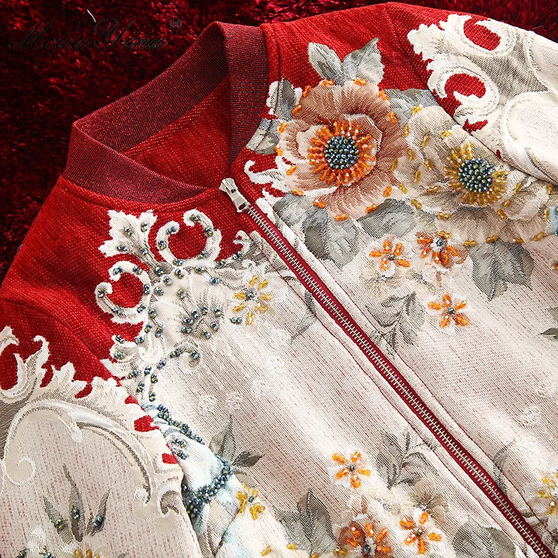 MoaaYina высокое качество модная дизайнерская куртка Осенняя женская розовая