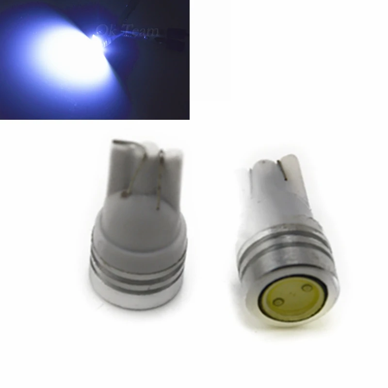 10 шт. T10 194 168 W5W LED SMD яркая белая высоко мощная 1.5 Вт лампа фонарь HID универсальная