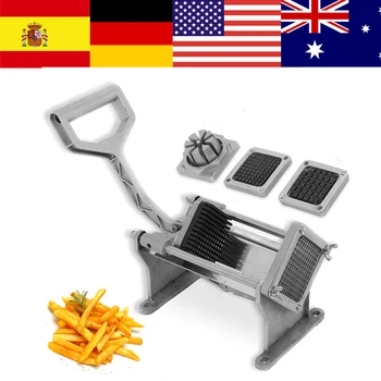 

Stainless Steel Potato Cutter Fruit Vegetable Slicer French Fry Chopper Cutting Machine With 4 Different Shape Cutters Blades