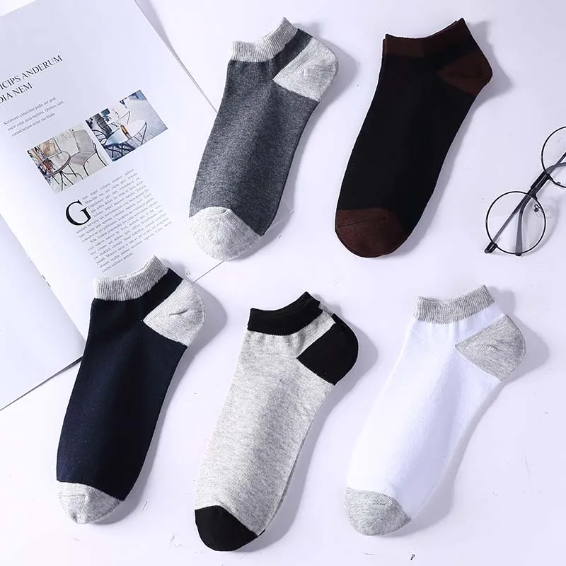 

Cotton Socks Men's 5pairs/lot Spring Short Socks Soft Slippers Men Ankle Sock Chaussette Homme For Male Casual Socks