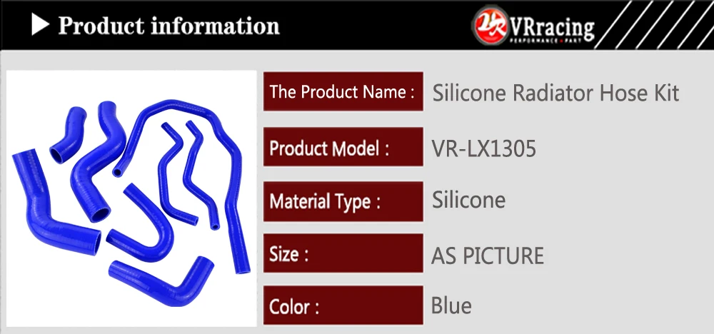 VR RACING-синий силиконовый радиатор охлаждающей жидкости шланг комплект для VW GOLF GTI 2,0 T FSI TURBO MK5 2003-2009 VR-LX1305