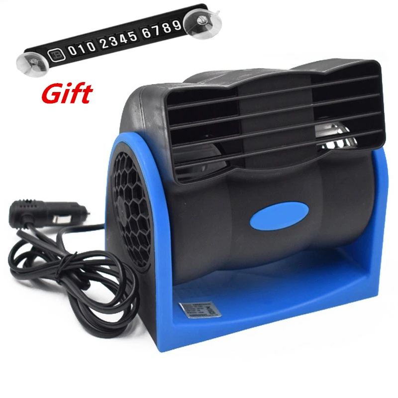 12V Car Fan Car Vehicle Truck Cooling Air Fan Speed Adjustable Silent