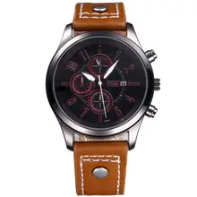 Luxury Brand Leather Men Watch Sport Design Quartz Military Watches Man Wrist Watch Male Clock Chaxigo
