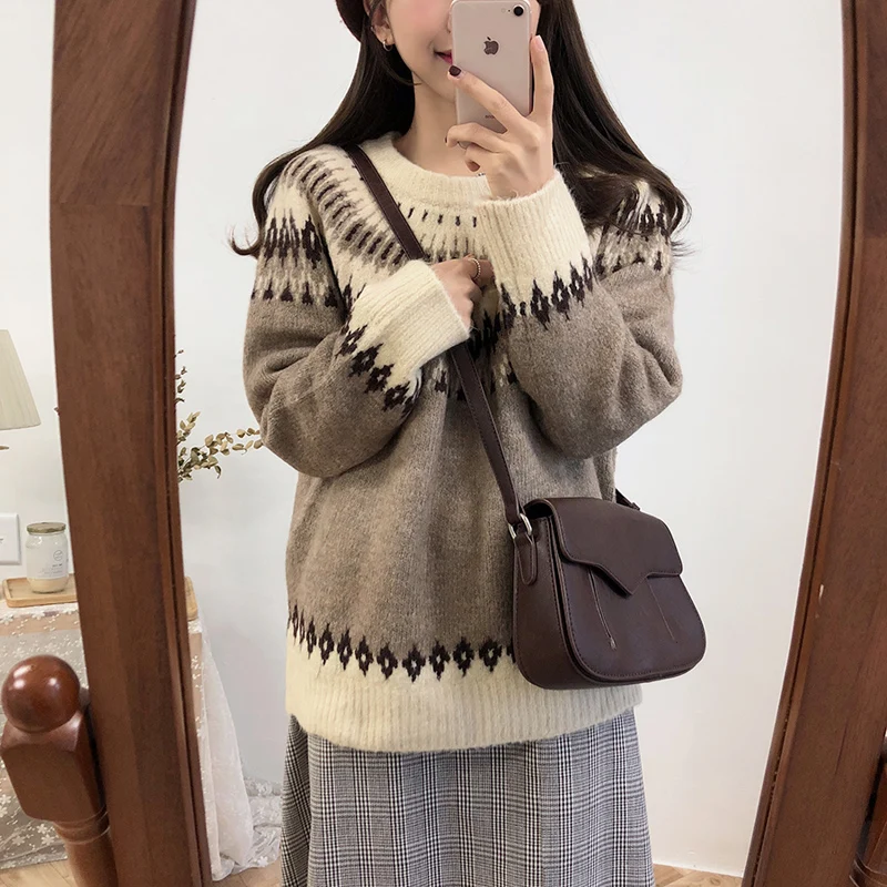women sweater 2018 new women's clothing joker thickening pullovers long-sleeved ins sweater loose sweaters