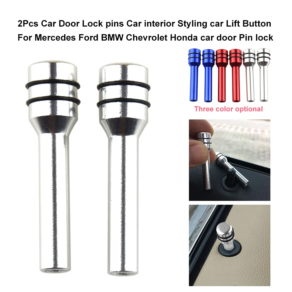 2pcs Car Door Lock Pins Car Interior Styling Car Lift Button For