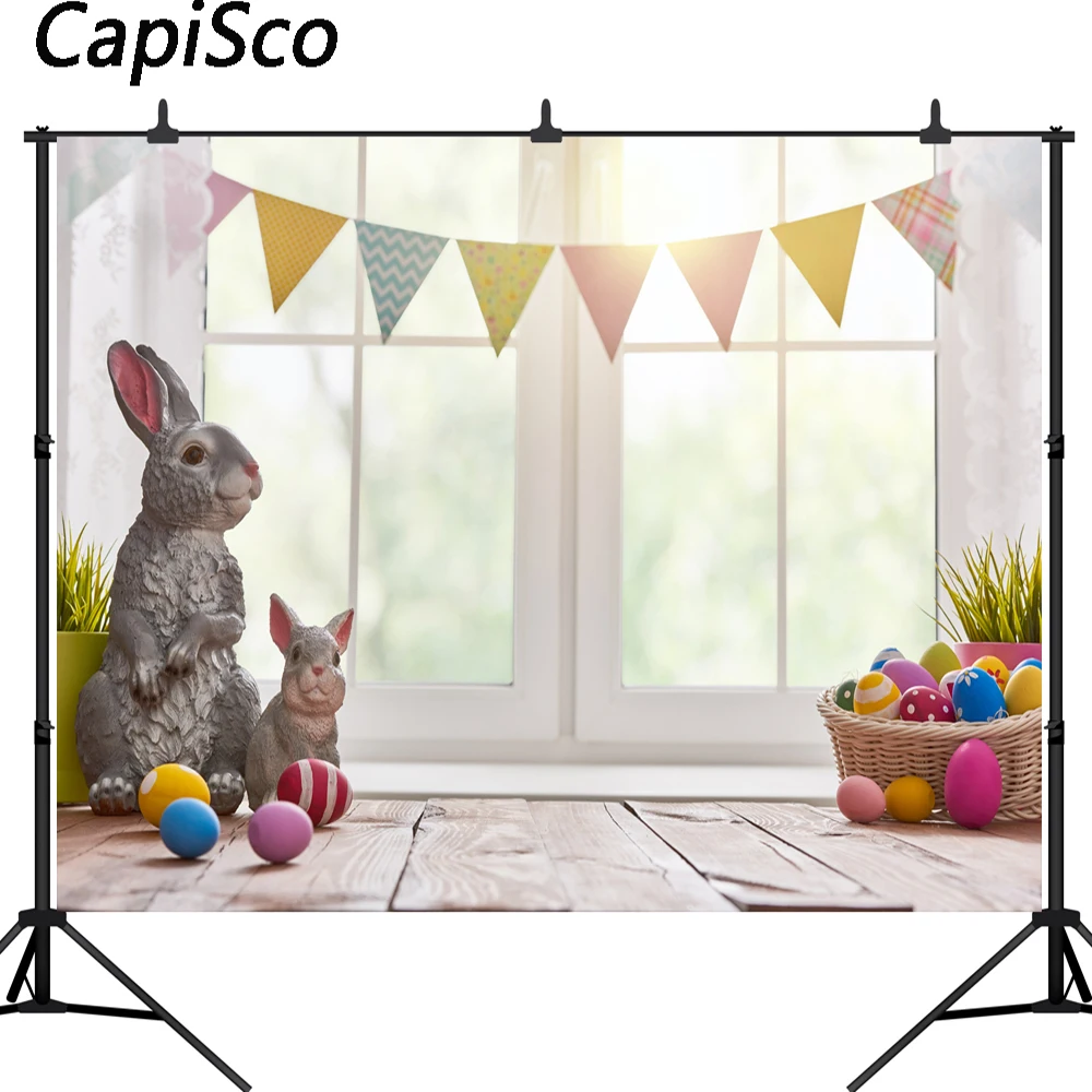 

Фон для студийной фотосъемки с изображением флага кролика Пасхи цветных яиц весенний фон реквизит для фотосъемки