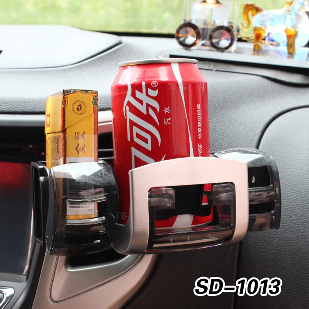 

Car air outlet multi-function beverage rack with two sundries box cigarette holder foldable car cup holder car stuff PC POM