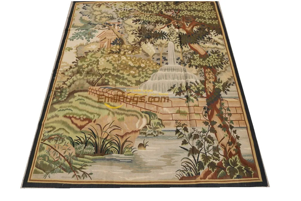 

Sofa Cover Material Brown Fashionable Circular Household Decoration Mat Needle Gobelin Printed Home Decorative Square