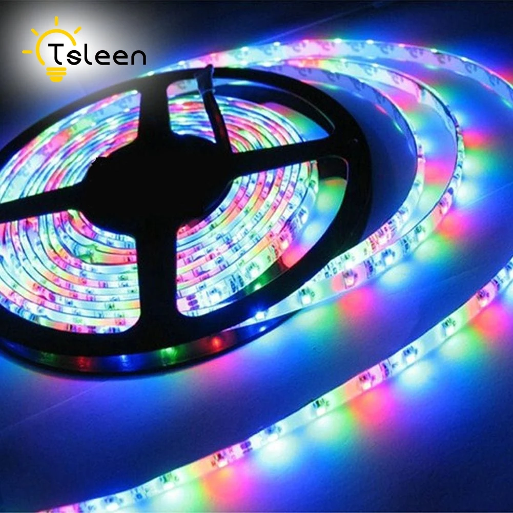 Дешевая Продажа 5 м RGB Светодиодная лента 5050 led 12 В fita Диодная для потолочного