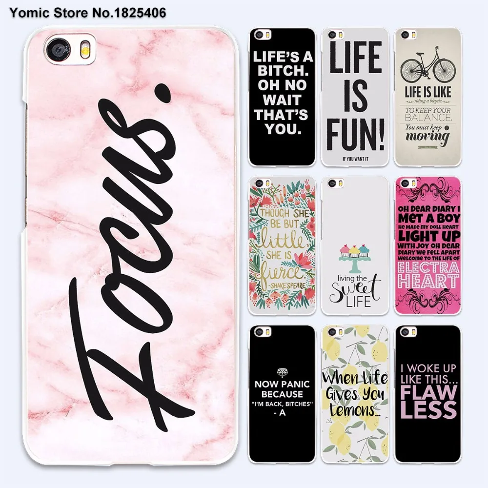 quote pretty little liars BITCH focus 1 hard White Case Cover for xiaomi mi 5 5s Plus 4 4c 4s redmi 3 3s 4A note 3 4 phone cas in Half wrapped Case from