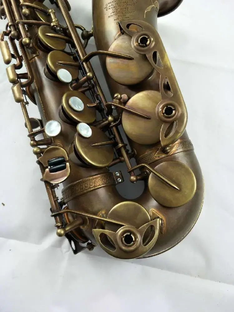

French Alto Saxophone Mark VI Bronze Intermediate Saxophone Alto Antique Brass Musical Instruments Professional Included Case