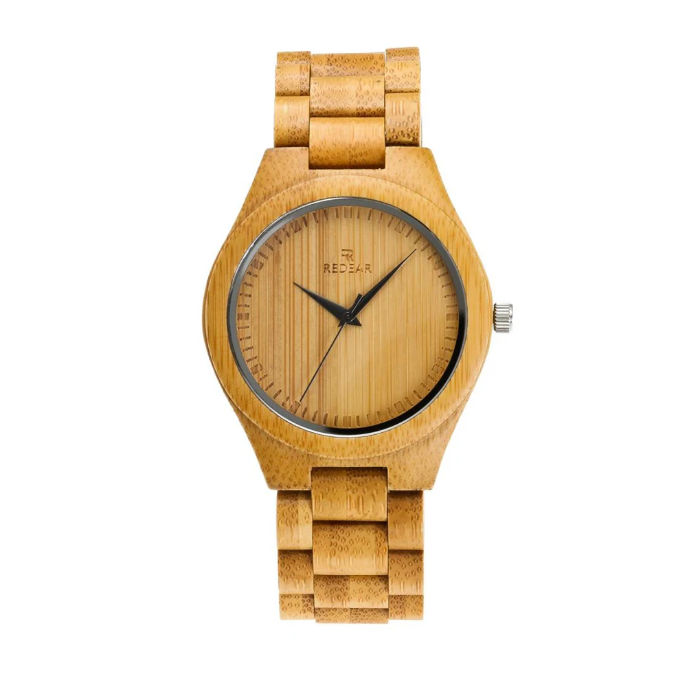 REDEAR Free Shipping Natural Color Bamboo Lover's Watch Men Luxury Wood Band Quartz Ladies Watches TO WOMEN