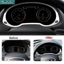 Tonlinker приборной панели положение декоративные чехол наклейки для AUDI Q3 2013-18 автомобильный Стайлинг 1 шт. Нержавеющая сталь крышка наклейки