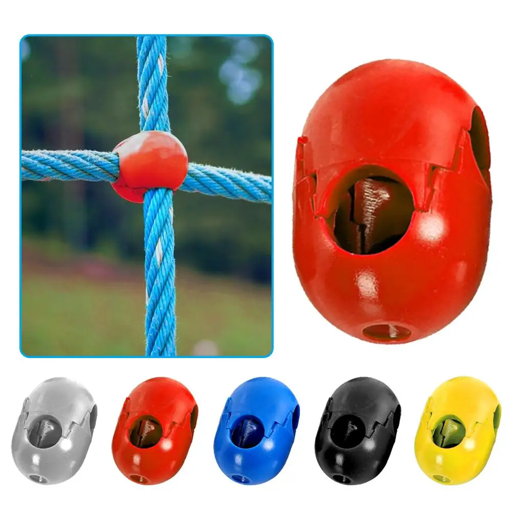 

5Pcs Climbing Rope Net Plastic Connector Climbing Accessories Crawling Buckle Outdoor Amusement Swing Climbing Rope Parts Tools