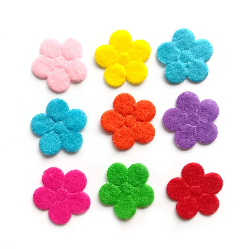 Buy 1000PCS 2CM Non woven patches Flower Felt