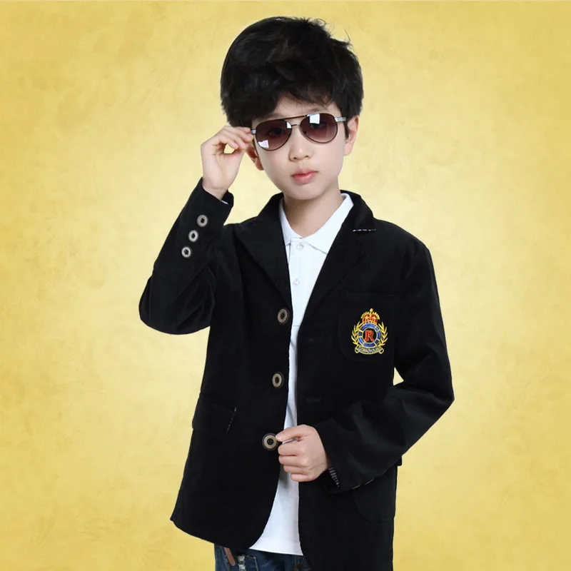 

2017 Top Long Print Novelty Boys Corduroy Cotton Jacket Spring Autumn Kids Coat For 4-16 years Children New Boy Wool Outerwear