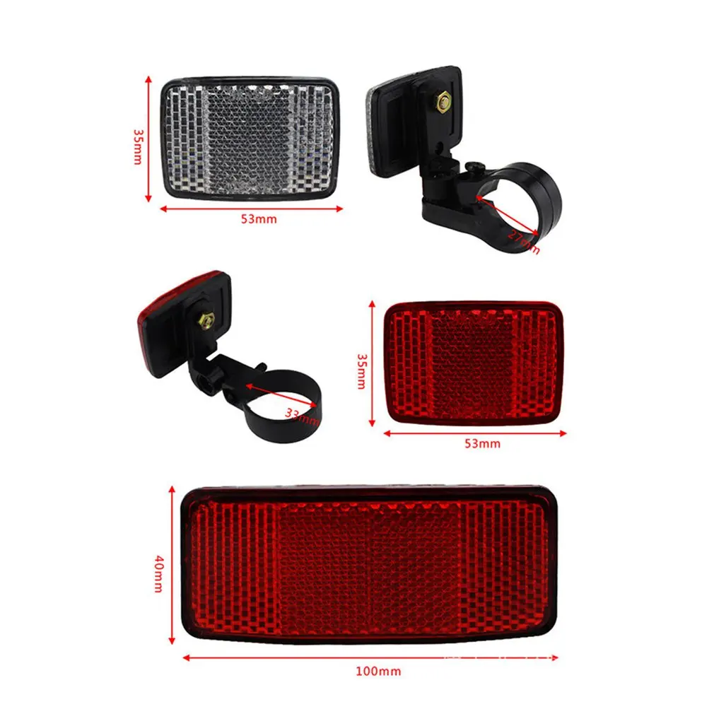 Clearance 1 Pcs Bicycle Front Rear Reflective Lens MTB Road Bike Automatic Reflectors Cycling Warning Light Cycling Safety Accessories 5